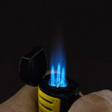 Soul Torches | Multi-Color Triple Jet Flame Torch Lighter with Cigar Punch – 12 Count Display [Model 1807] Torch Canadian Distributor
