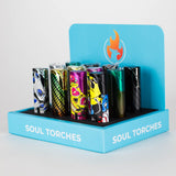Soul Torch | Multi Color Torch lighter with Cigar Punch - 12 Count Display [1810] Torch Canadian Distributor