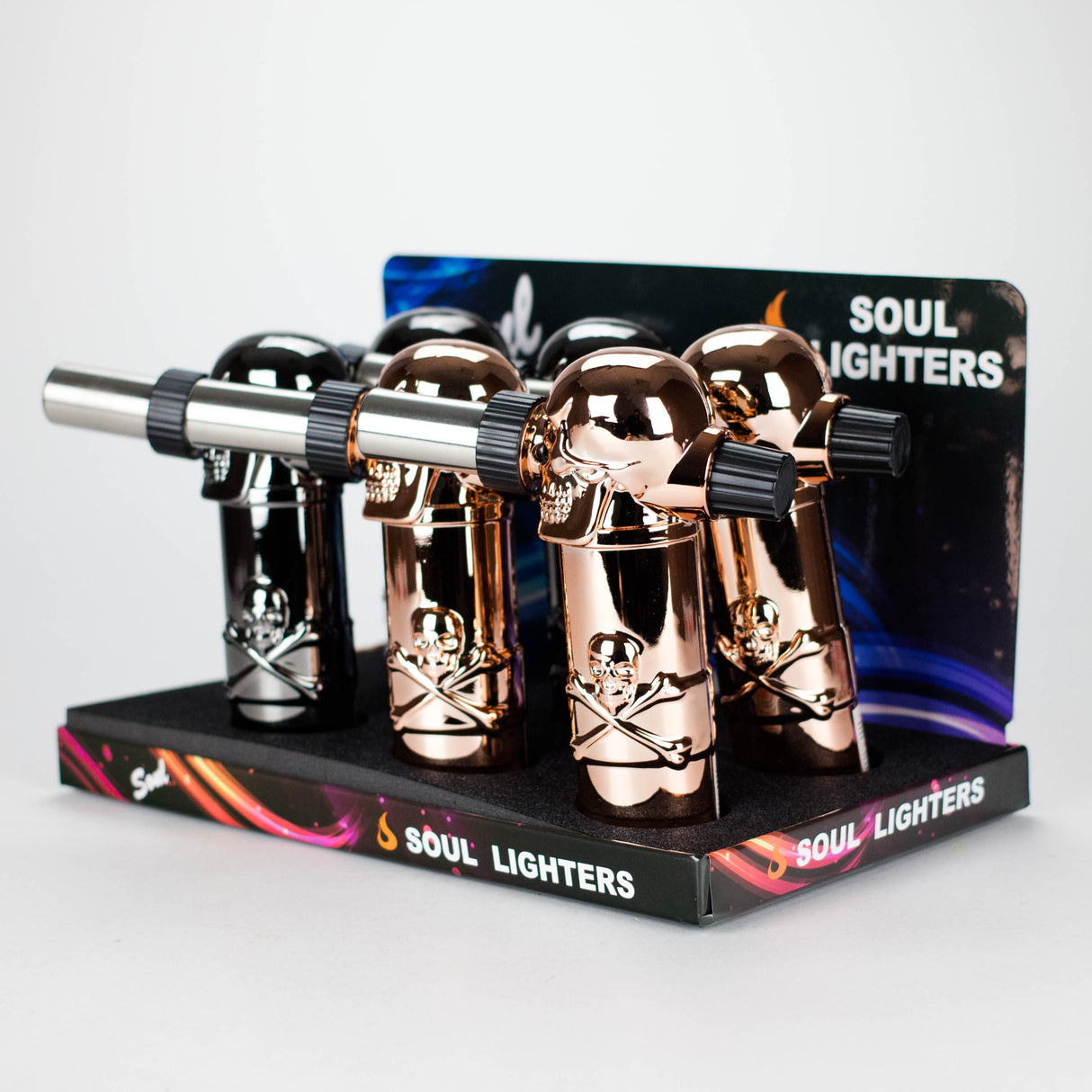 Soul Torches | Multi Color Torch lighter - 6 Count Display [135] Torch Canadian Distributor