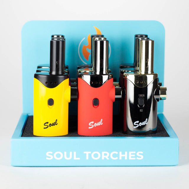 Soul Torches | Multi Color Torch lighter - 9 Count Display [1814] Torch Canadian Distributor