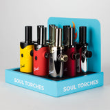 Soul Torches | Multi Color Torch lighter - 9 Count Display [1814] Torch Canadian Distributor