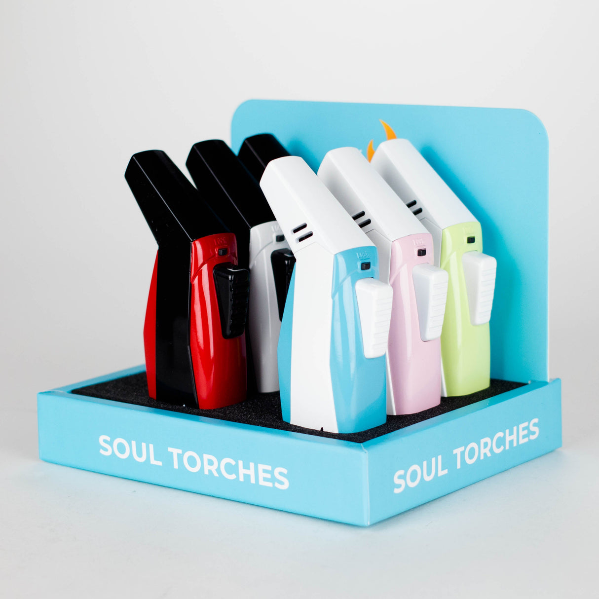 Soul Torches | Multi Color Torch lighter - 6 Count Display [1817] Torch Canadian Distributor