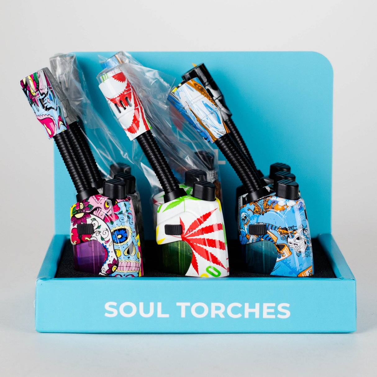 Soul Torches | Multi-Color Torch Lighter - 9 Count Display [1811] Torch Canadian Distributor