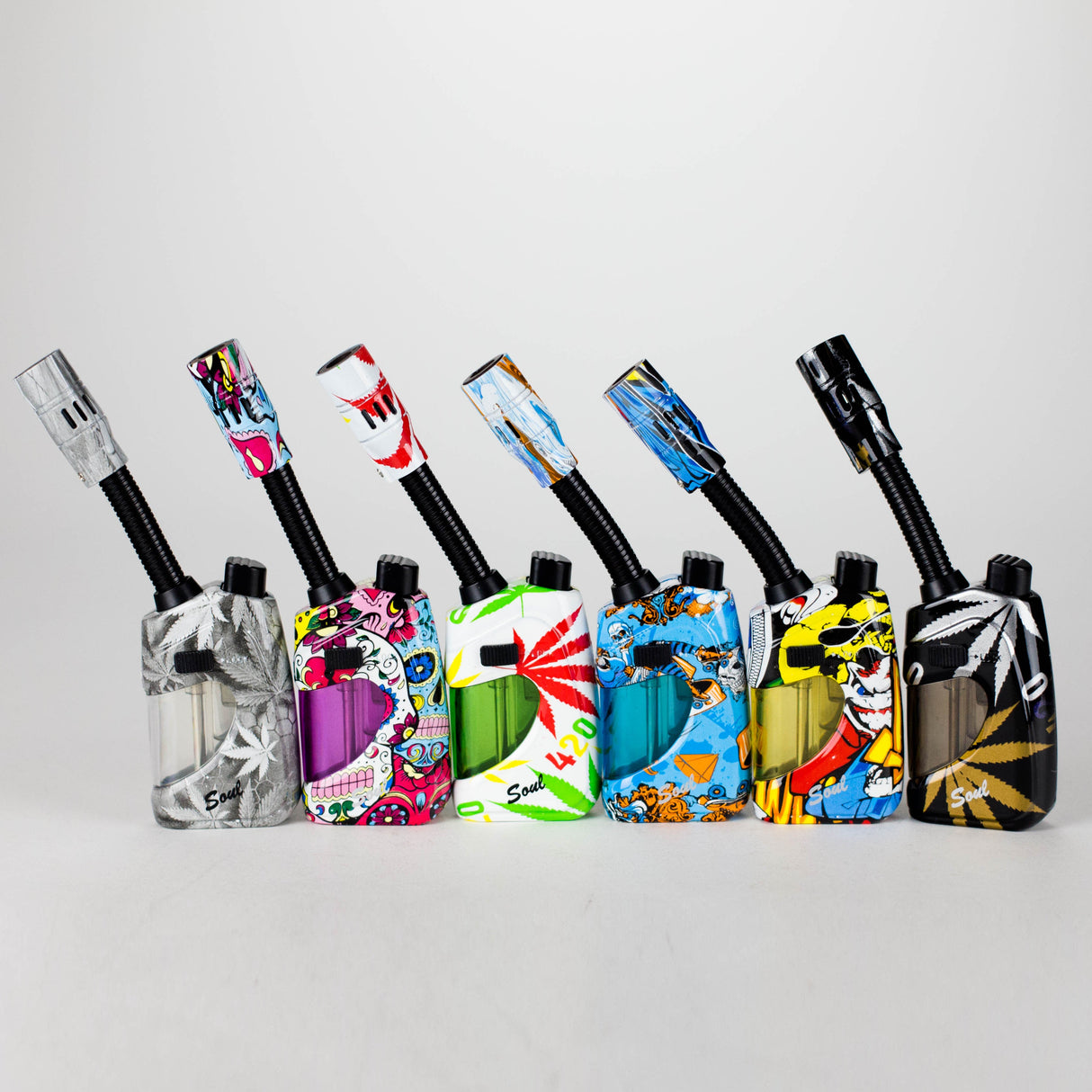 Soul Torches | Multi-Color Torch Lighter - 9 Count Display [1811] Torch Canadian Distributor