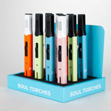 Soul Torches | Multi-Color Refillable Torch Lighter – 12 Count Display [1816] Torch Canadian Distributor