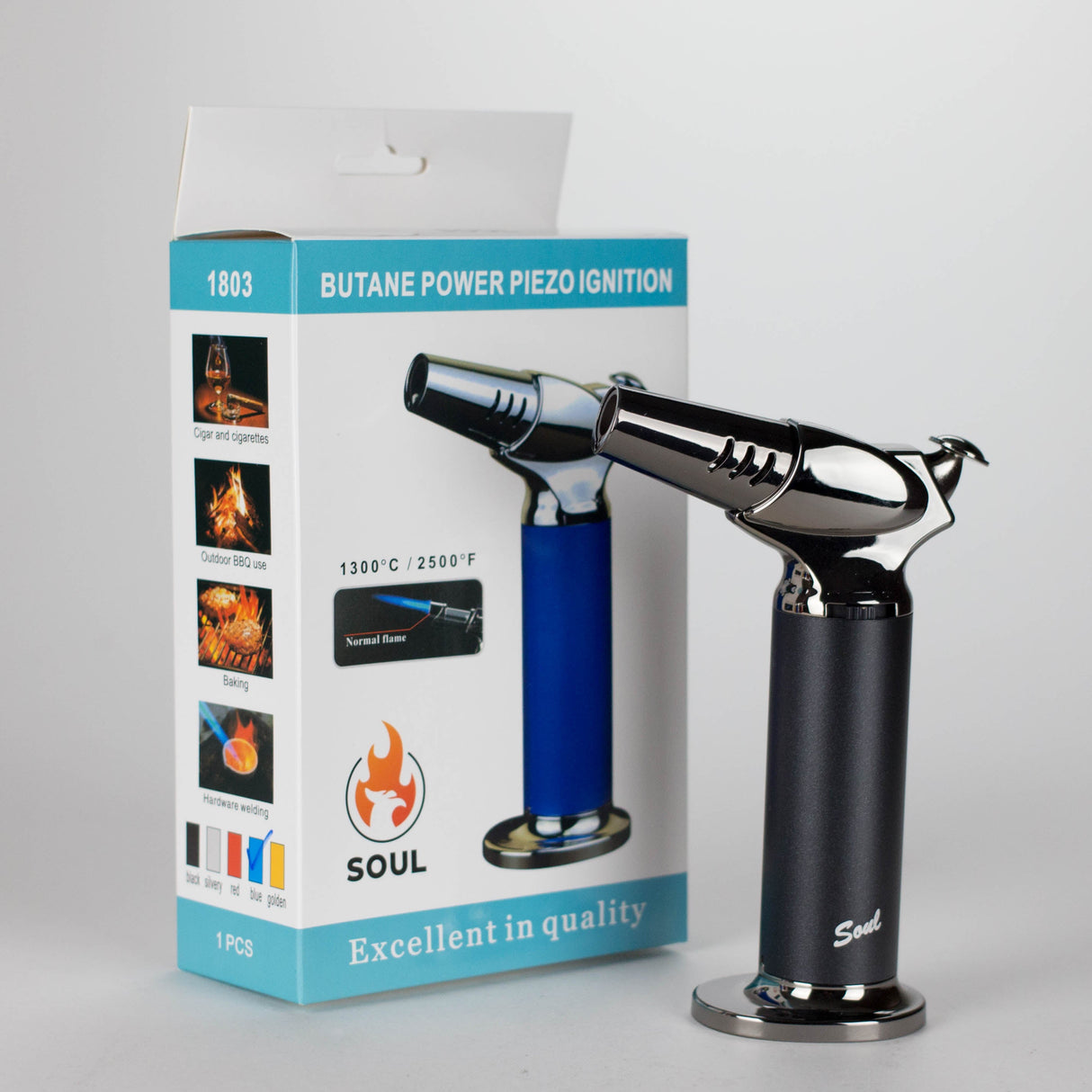 Soul Torches | Multi Color Torch lighter - 5 Count Display [1803] Torch Canadian Distributor