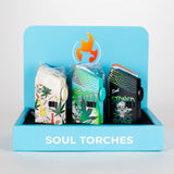 Soul Torches | Multi Color Torch lighter - 9 Count Display [1806] Torch Canadian Distributor
