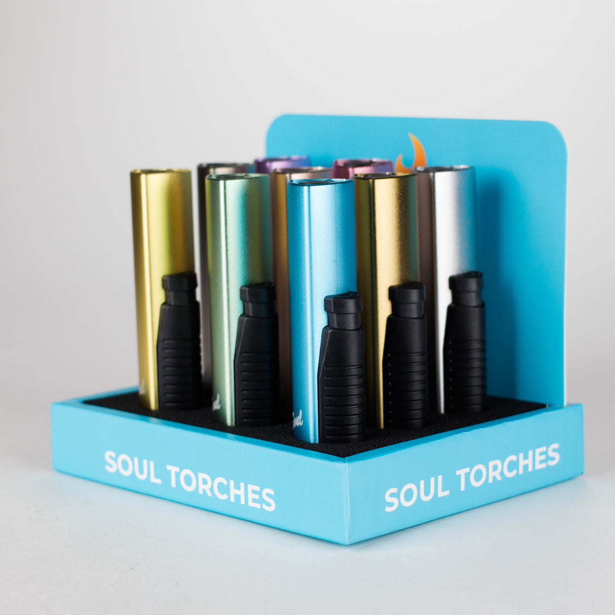Soul Torches | Multi Color Torch lighter - 9 Count Display [1819] Torch Canadian Distributor