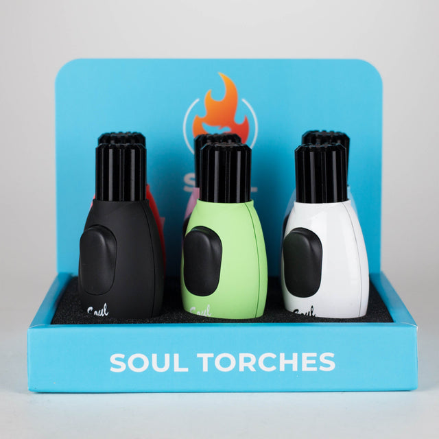 Soul Torches | Multi Color Torch lighter - 6 Count Display [1820] Torch Canadian Distributor