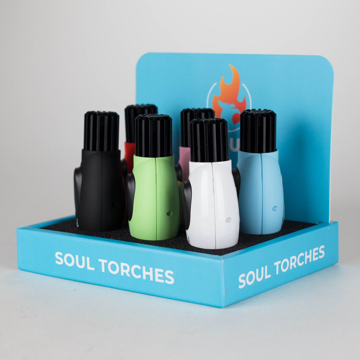 Soul Torches | Multi Color Torch lighter - 6 Count Display [1820] Torch Canadian Distributor