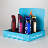 Soul Torches | Multi Color Torch lighter - 6 Count Display [1821] Torch Canadian Distributor