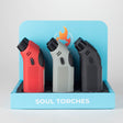 Soul Torches | Multi Color Torch lighter - 9 Count Display [1828] Torch Canadian Distributor