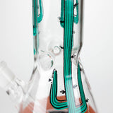 12" Beaker Glass Bong with Sticker | 14mm Bowl Joint Glass Bong Bongzie Smokes