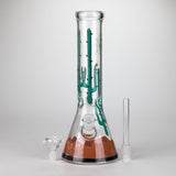 12" Beaker Glass Bong with Sticker | 14mm Bowl Joint Glass Bong Bongzie Smokes