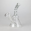6" Twist Neck Glass Bong with Water Diffuser | 14mm Bowl Joint | Stemless Design Glass Bong Bongzie Smokes