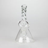 6" Twist Neck Glass Bong with Water Diffuser | 14mm Bowl Joint | Stemless Design Glass Bong Bongzie Smokes