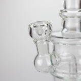 11" Glass Bong with Water Diffuser | 14mm Bowl Joint | Stemless Design Glass Bong Bongzie Smokes