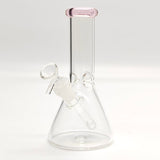 8" Color 4mm Beaker Glass Bong Glass Bong Super Supplys Inc Pink