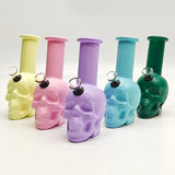 6" Macaron Skull Waterpipe 10Pcs/Box Glass Bong Super Supplys Inc