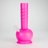 HIT | 12" Silicone Round Water Pipe - with Glass Bowl and Downstem Resin · Silicone · Plastic Bong NIBO Distribution Pink