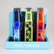 Soul Torches | Multi Color Torch lighter - 9 Count Display [1823] Torch Canadian Distributor
