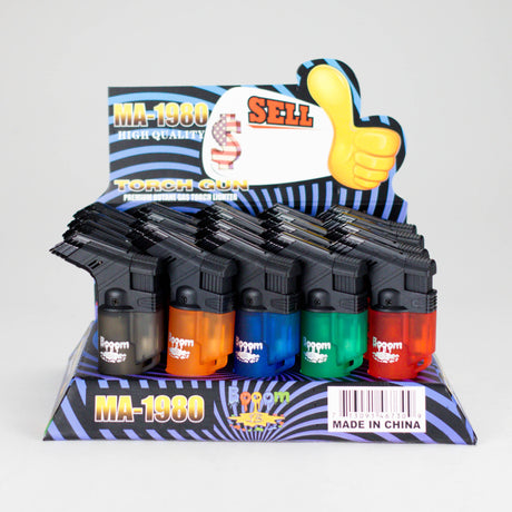 BOOOM | Refillable Mini Torch Lighter Rupper [MA-1980] – 20 Count Display Torch Canadian Distributor