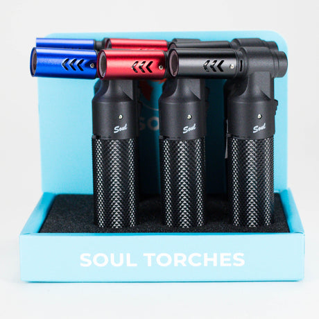 Soul Torches | Multi Color Torch lighter - 6 Count Display [1825] Torch Canadian Distributor
