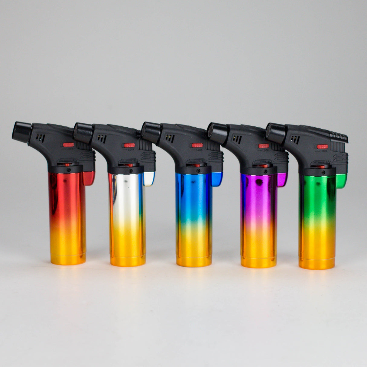 BOOOM | Refillable Torch Lighter Golden [YO-2005] – 15 Count Display Torch Canadian Distributor