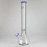 GB | 17" Tall Color Accented Beaker Bong – Slim Straight Tube with Downstem and Bowl Glass Bong RMG WHOLESALE New Purple
