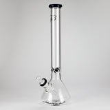 GB | 17" Tall Color Accented Beaker Bong – Slim Straight Tube with Downstem and Bowl Glass Bong RMG WHOLESALE Black