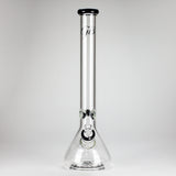 GB | 17" Tall Color Accented Beaker Bong – Slim Straight Tube with Downstem and Bowl Glass Bong RMG WHOLESALE
