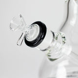 GB | 17" Tall Color Accented Beaker Bong – Slim Straight Tube with Downstem and Bowl Glass Bong RMG WHOLESALE