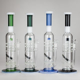 Armani Glass | 16" Double Percolator Bong – Premium Dual-Chamber Water Pipe Glass Bong RMG WHOLESALE