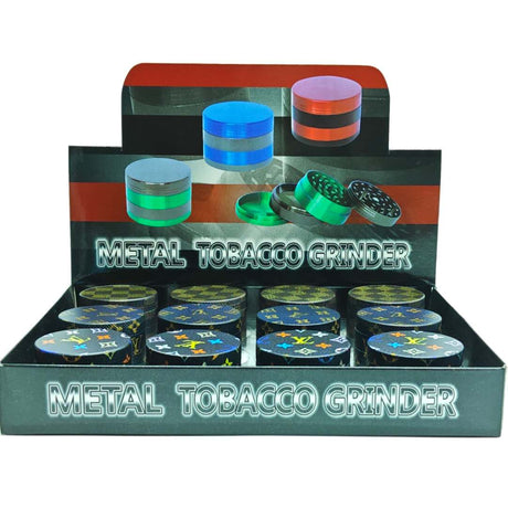 Dia 50mm*37mm Luxury Design Zinc Grinder Box of 12 Display Pack Super Supplys Inc