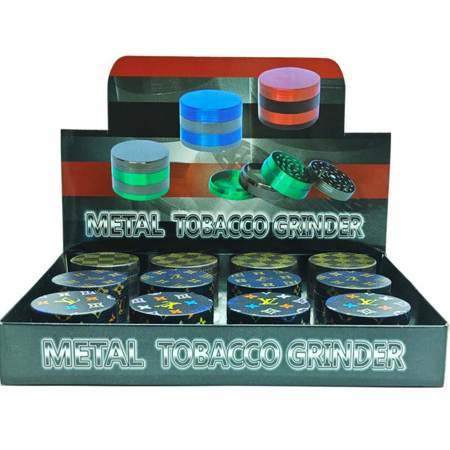 Dia 50mm*37mm Luxury Design Zinc Grinder Box of 12 Display Pack Super Supplys Inc