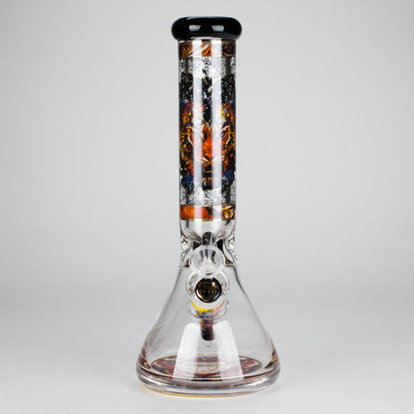 Cheech | 13″ Tiger Decal Beaker Bong – CA-050 Glass Bong Smoking Cat Distribution
