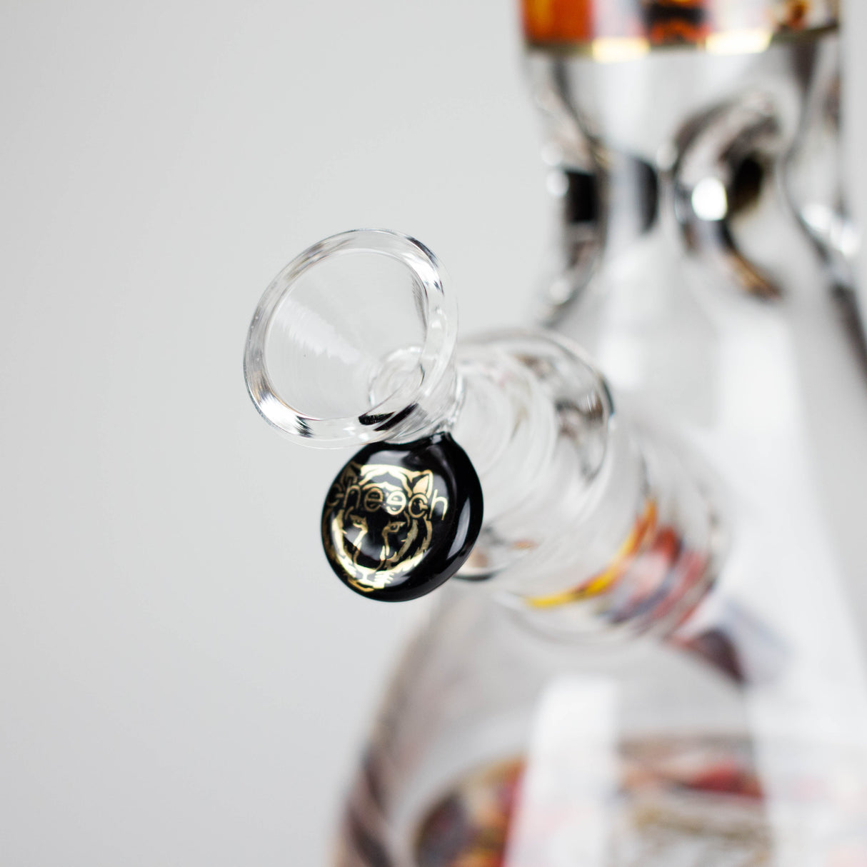 Cheech | 13″ Tiger Decal Beaker Bong – CA-050 Glass Bong Smoking Cat Distribution