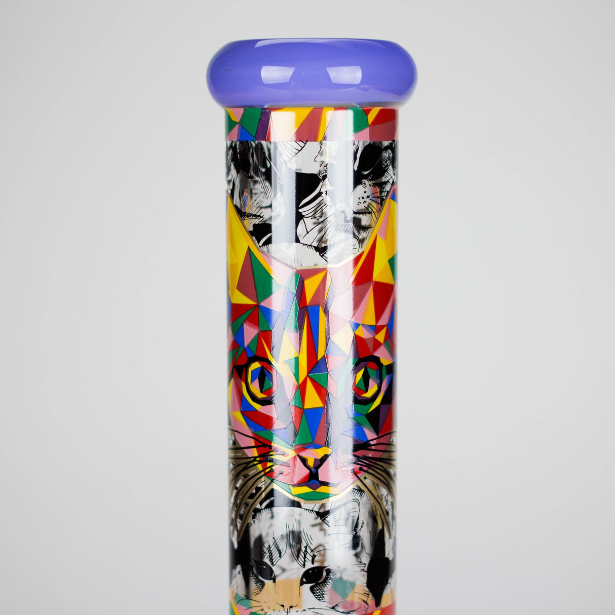 Cheech | 13″ Cat Decal Beaker Bong – CA-034 Glass Bong Smoking Cat Distribution