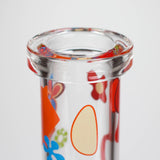 Cheech & Chong® Glass | 15" Tall Clear Power To The Flower Dual Chamber Hex Beaker Base Water Pipe Glass Bong West Coast Gifts