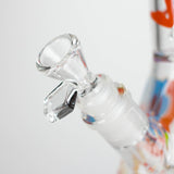 Cheech & Chong® Glass | 15" Tall Clear Power To The Flower Dual Chamber Hex Beaker Base Water Pipe Glass Bong West Coast Gifts