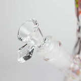 Cheech & Chong® Glass | 10" Tall Clear Power To The Flower Hex Beaker Base Water Pipe Glass Bong West Coast Gifts