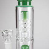 18" Straight Glass Water Pipe with Dual Percolator – Assorted Colors Glass Bong RMG WHOLESALE
