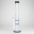 16.5" Straight Frosted Glass Bong with Dual Honeycomb Diffuser – Stemless Design Glass Bong RMG WHOLESALE