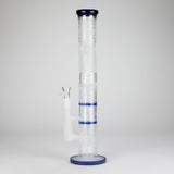 16.5" Straight Frosted Glass Bong with Dual Honeycomb Diffuser – Stemless Design Glass Bong RMG WHOLESALE