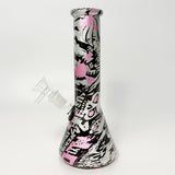 8.5" 5mm Hydrographic Glass Beaker Bong-1 Glass Bong Super Supplys Inc
