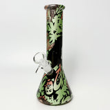 8.5" 5mm Hydrographic Glass Beaker Bong-1 Glass Bong Super Supplys Inc