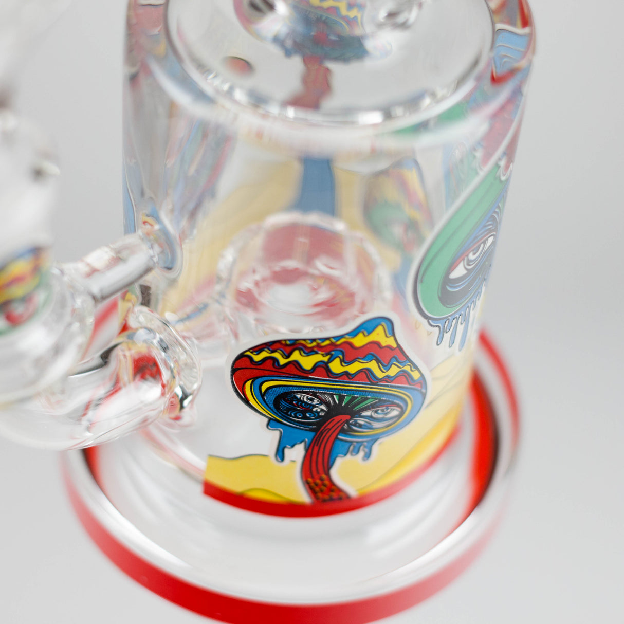7" Magic Mushroom Glass Bong with Perc – Glow-in-the-Dark Glass Bong 777 Smoke