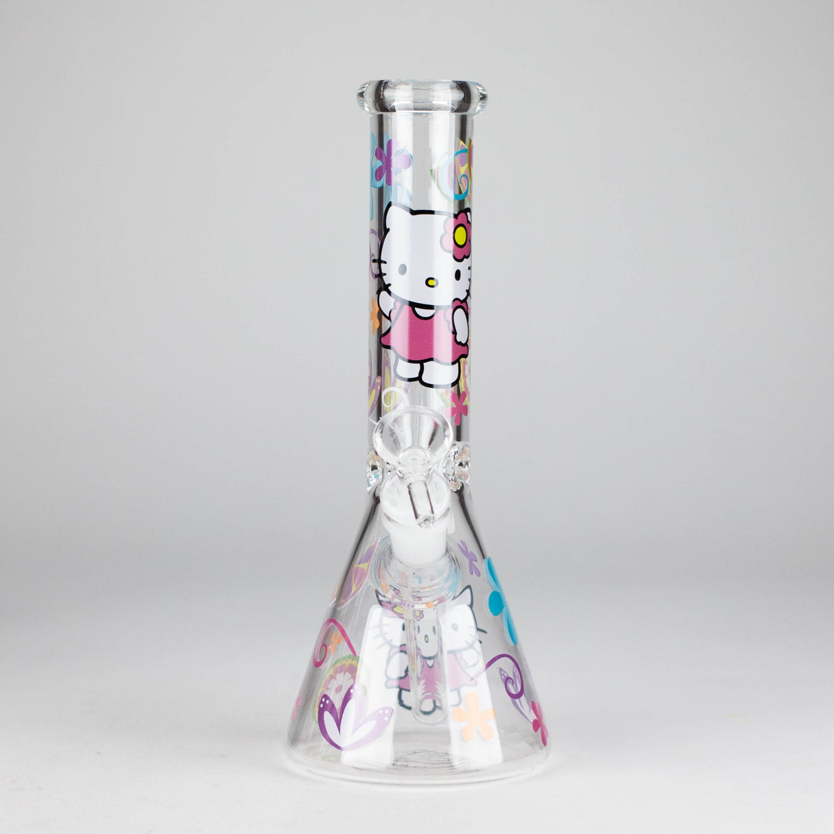 10" 5mm Glass Beaker Bong With Kitty Design Glass Bong 777 Smoke Design3