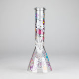 10" 5mm Glass Beaker Bong With Kitty Design Glass Bong 777 Smoke Design3