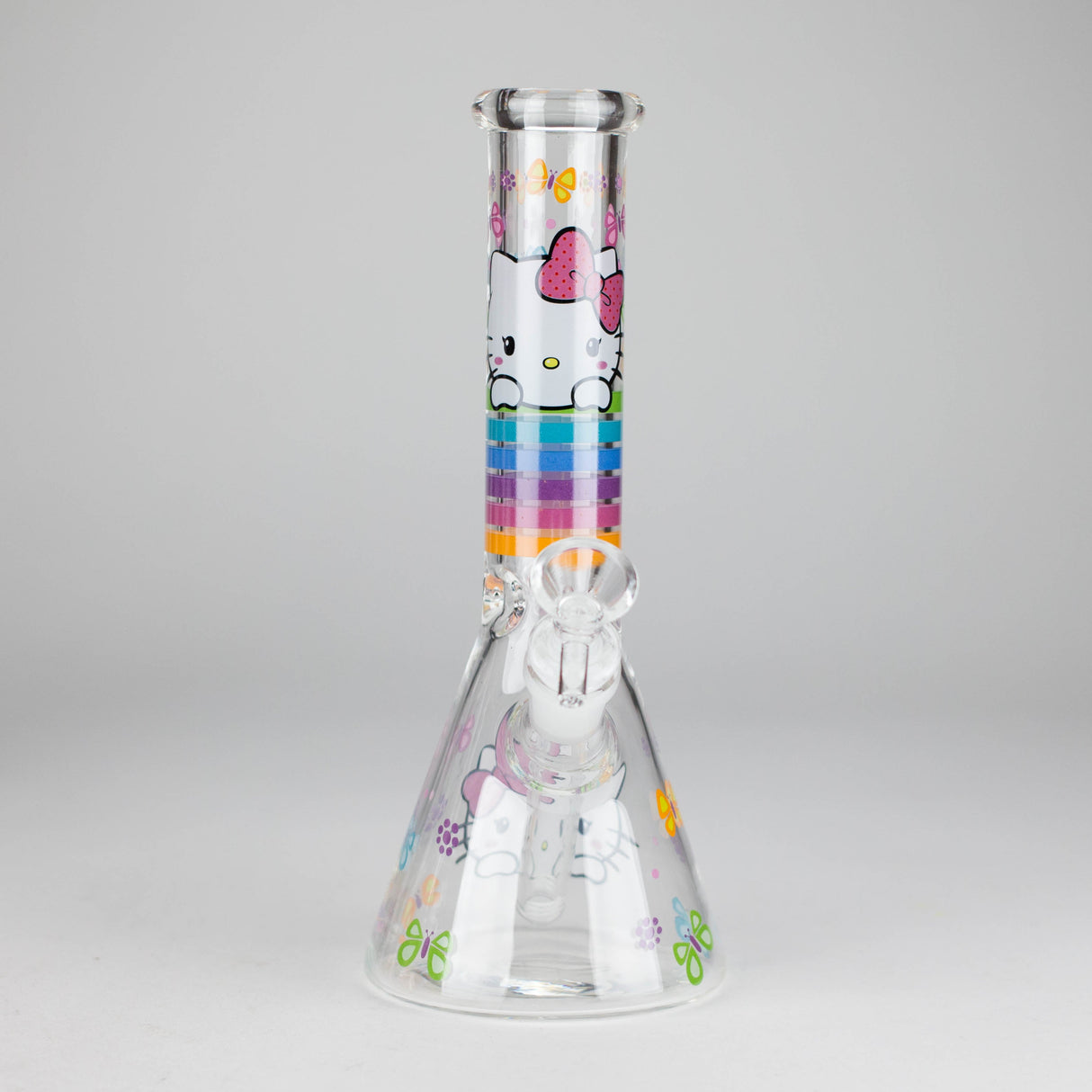 10" 5mm Glass Beaker Bong With Kitty Design Glass Bong 777 Smoke Design4